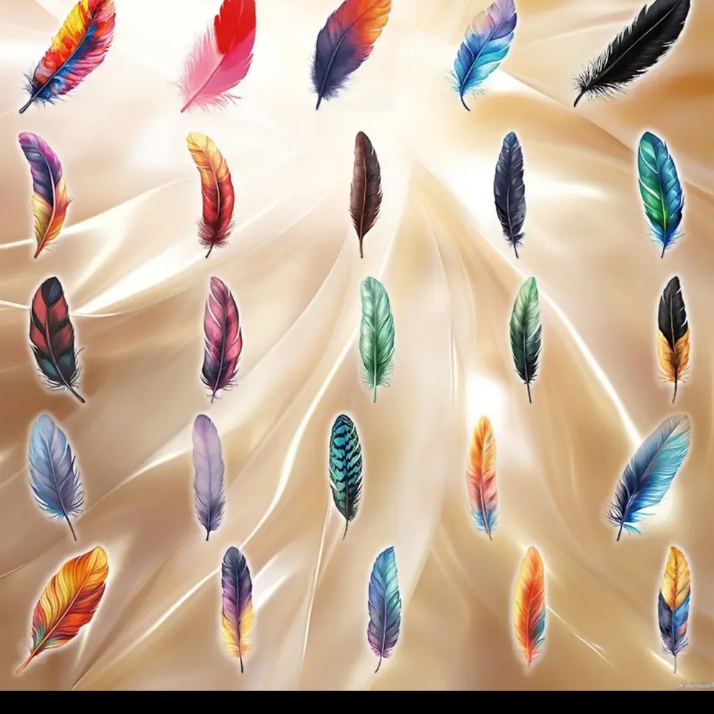 Colorful Feather Sticker‎ Set - Picture 3 of 7
